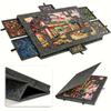 1 Set Platzsparender Puzzle-Aufbewahrungstisch, 6-Schubladen-Organizer mit Filzoberfläche, Zusammenklappbar & Tragbar für die Organisation zu Hause