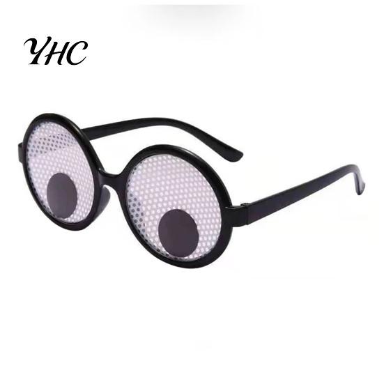 Movable Eyeball Glasses Funny Cartoon Ratory Novelty Unsiex Lightweight Elastic Legs Funky Eyewear Shaking Giant Eye Individual Prom Party Pranks Toy