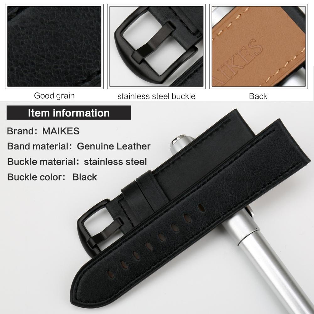WatchBand Genuine Leather Watchband Watch Accessories Watch Strap 22mm 24mm Bracelet Soft Thin Watch Band Watchband For Fossil