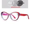 Green Pink Frame Cat Eye Myopia Glasses Woman Spring Hinge TR90 Minus Photochromic Glasses With Diopters 0 -0.5 -0.75 To -6.0