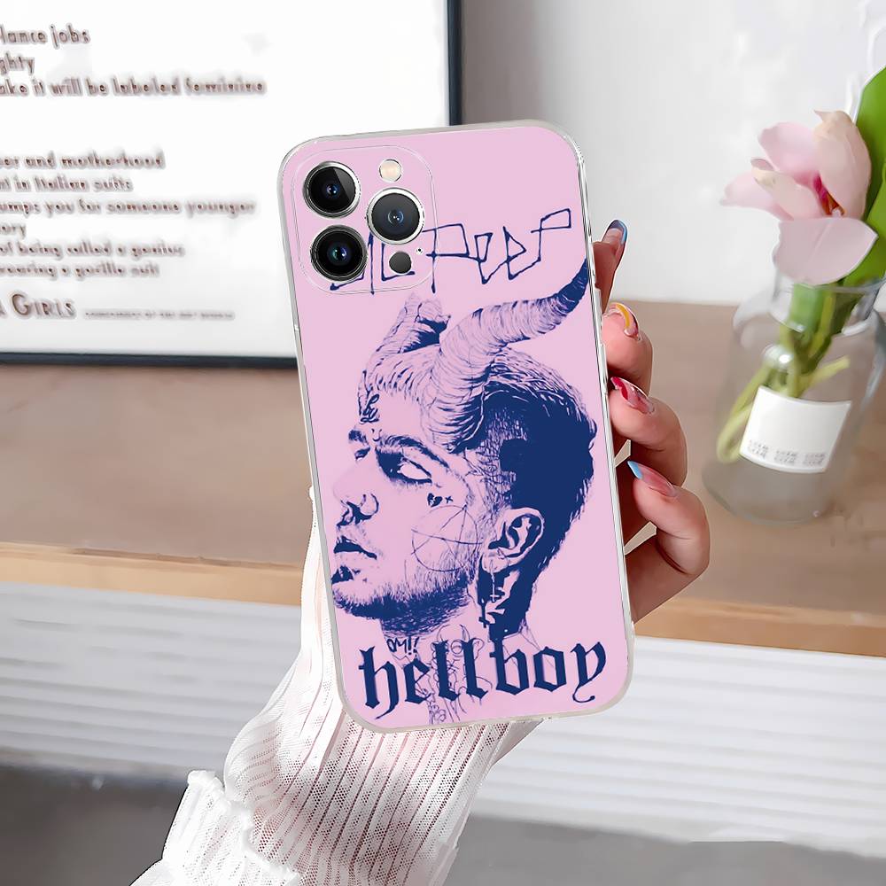 

Singer Rapper L-Lil Peep Transparent TPU Phone Case For IPhone 17 11 12 13 14 15 16 Pro Max 16 Plus Cover iPhone 14 plus