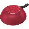 Ballarini Caprera Frying Pan/Wok, 28cm, Red, Made in Italy, Ceramic Coating, Induction Compatible, [Official Product in Japan] CAPRERA Z1026-000