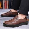 New Leather Shoes Men's Business Casual Non-slip Soft Sole Pedal Stitching Medium and Old Shoes