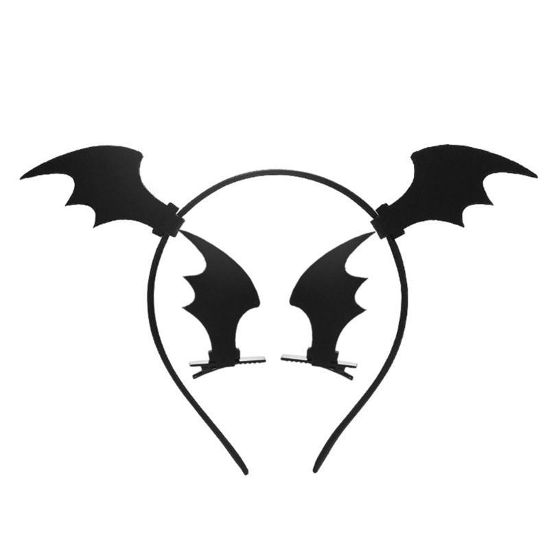 Halloween Bat Wing Shape Hairband Goth Kids Female Clip Headdress Goth Hair Clip for Hauntsed House Parties for Head Dec