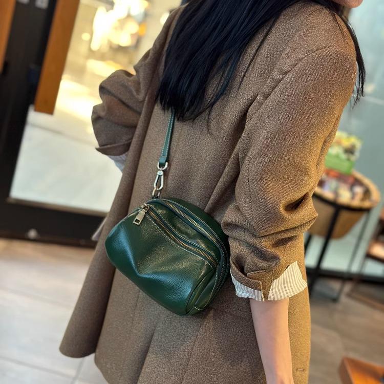 2023 New Style Vegetable Tanned Cowhide Leather Women's Shoulder Messenger Bag – Niche, Textured, All-Match Design