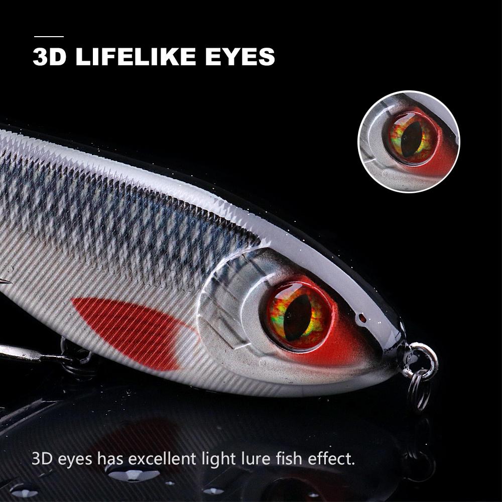 Jerk Hecht Angelköder 105mm 30g Sinkend Hecht Wobbler Jerkbait Hart Schwimmköder Slider Köder Angeln Solide Köder