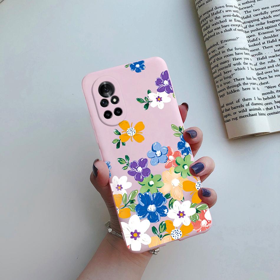 Case For Huawei Nova 8 Pro SE Silicone Flower Cat Cartoon Protector Phone Cases For Huawei Nova8 8Pro 8SE New Fundas Back Cover