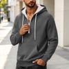 Herren Color Zip-Up Hoodie, Lässiges lockeres Langarm-Sweatshirt für Frühling und Herbst