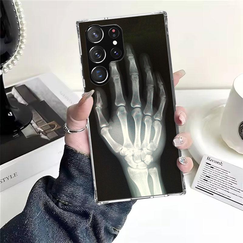 Autumu X Ray Hand Bones Soft Phone Case For Samsung Galaxy S22 S23 S24 S25 Edge S26 Ultra S20 FE S21 Plus + Fundas Coque Galaxy