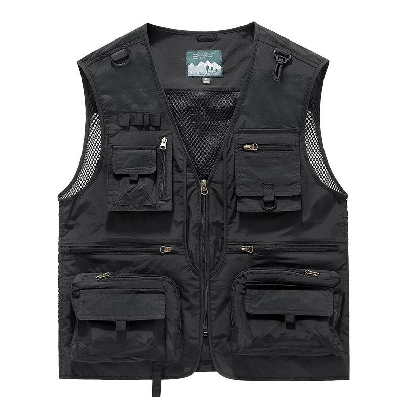 2022 Men s Quick-Dry Mesh Multi-Pocket Outdoor Vest 6XL