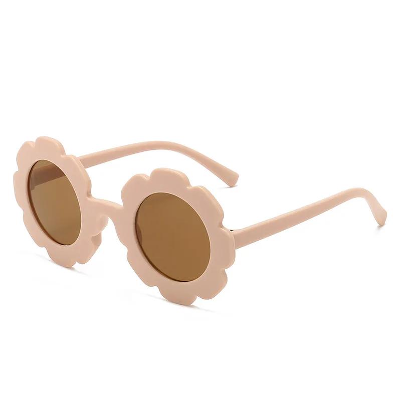 New Sun Flower Round Cute Kids Sunglasses Uv400 For Boy Girls Toddler Lovely Baby Sun Glasses Children