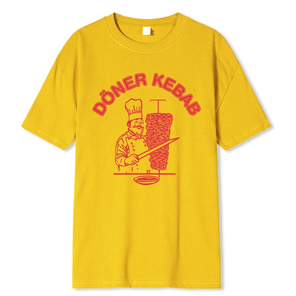 

Хлопковые футболки с принтом Doner-Kebab Classic Футболки с коротким рукавом Летние футболки Harajuku Топы Дышащая мужская одежда с принтом XXXXXL