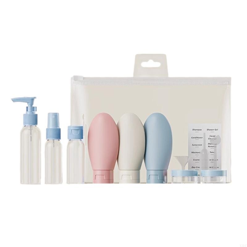 

12Pcs Travel Refillable Bottle Portable Silicone Empty Sub-bottling Tool X3UC синий