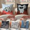 Koala Creative Cartoon Pillow Case Anti-dustmite Pillowcase Invisible Zipper Silky Sofa Cushion Cover
