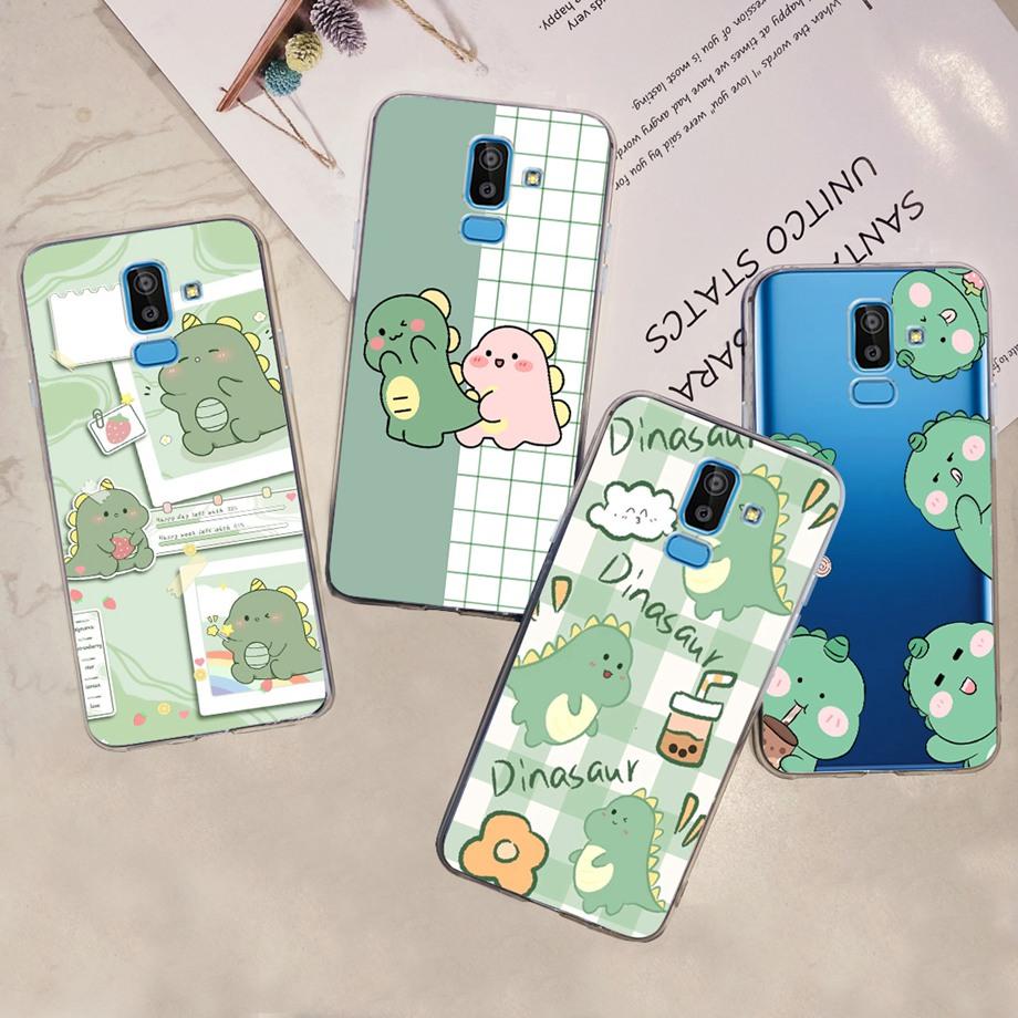 Funda Coque For Samsung Galaxy J8 J810F Cover Case Cartoon Cat Skull Back Shell For Samsung J8 2018 Soft Clear Silicone TPU Capa