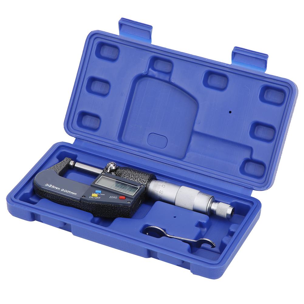 Micrometer Double Round Head Digital Stainless Steel 0?25mm Metric 0.001mm0.0005in