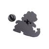 Cute Green Dinosaur Enamel Pins Custom Dinosaur Eating Pizza Brooches Lapel Badges Funny Anime Animal Jewelry Gift for Friends