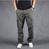 New Casual Trousers Multi-pocket Work Trousers Men's Loose Large Size Casual Trousers Spring and Autumn Thick Section Cotton Trousers