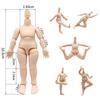 niannyyhouse DOD Body 10cm Articulated Figure Body, Compatible with Obitsu Doll 11cm, GSC, and 1/12 BJD Doll Heads (Milky White+A)