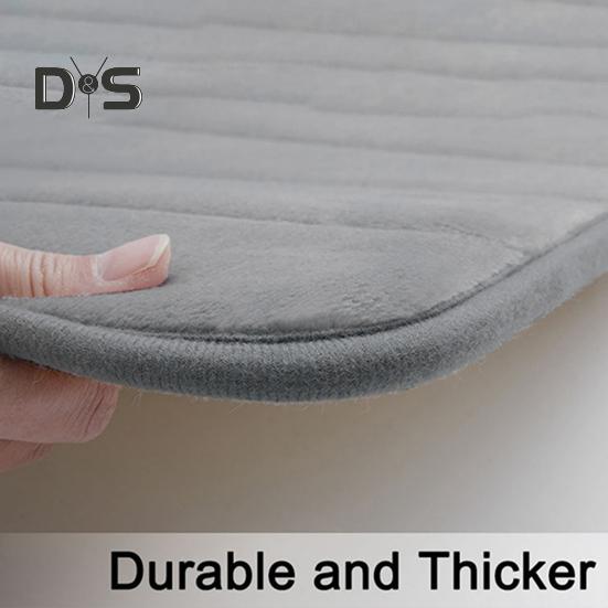 Doormat Oblong Shape Anti-slip Strong Water Absorption Thickened Memory Foam Foot Drying Indoor Entrance Door Mat Living Room Kitchen Bathroom
