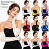 Ruched Design Evening Dress Gloves Full Finger Opera Gloves Bridal Wedding Gloves  Birthday Party