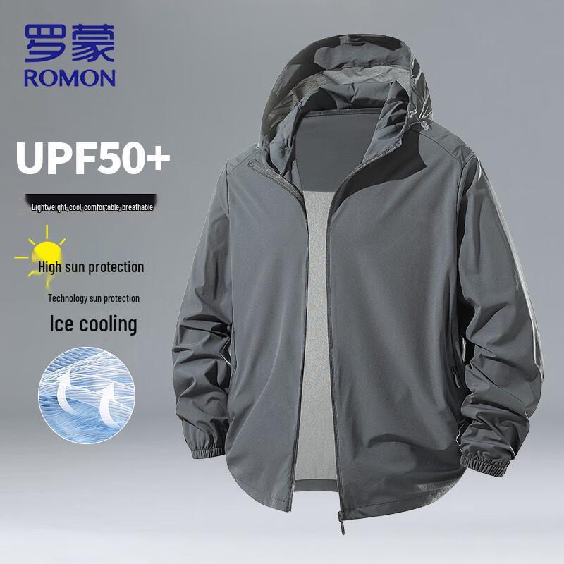 

ROMON Men s Outdoor Quick-Dry Sun Protection Hooded Jacket 5XL
