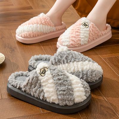 New Cotton Slippers Autumn and Winter Non-slip and Deodorant Thick-soled Couple Slippers Winter Indoor Home Warm Cotton Slippers