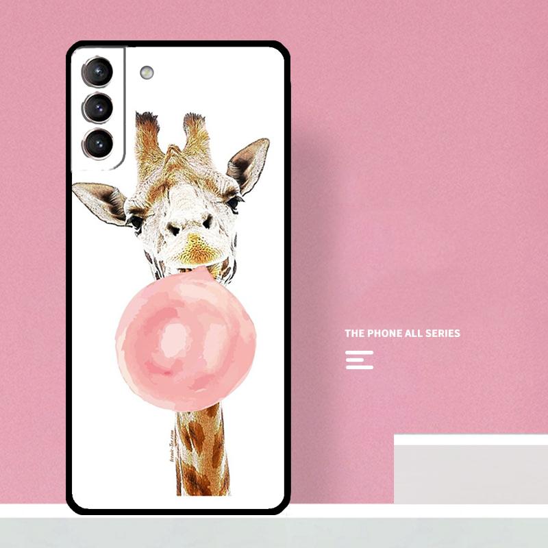 Cute Cartoon Giraffe Phone Case For Samsung Galaxy S26 S23 Ultra S20 S21 S22 S24 S25 Plus S10 S25 FE Cover Coque