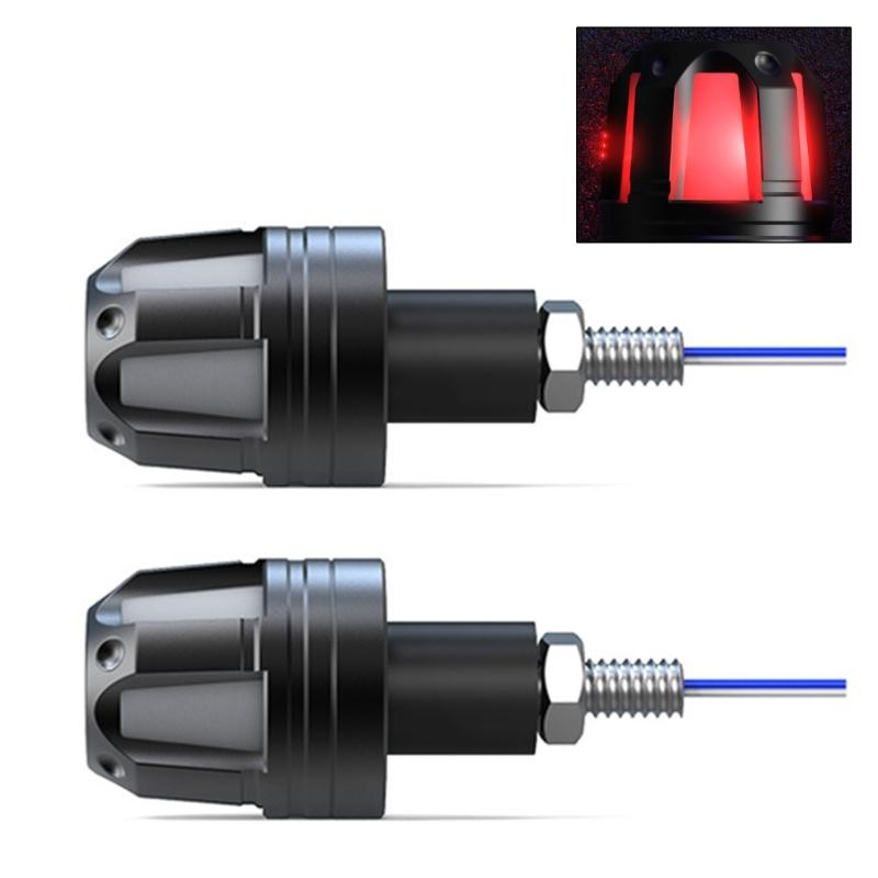 Indicatori di direzione Moto LED Manubrio Terminale Lampeggiante per Luce Angolare Manubrio 2x