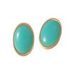 Retro Minimalist Oval Resin Earrings Comfortable Sterling Silver Posts Geometric Statement Jewelry