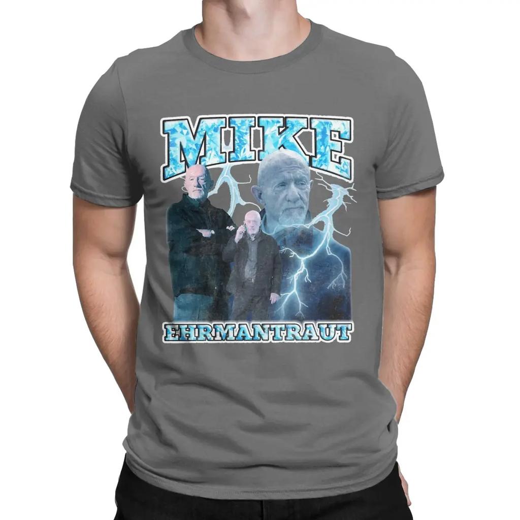 Vintage Mike Ehrmantraut Breaking Bad Vintage 90's Retro T-Shirts for Men Round Neck Cotton T Shirt Short Sleeve Tees Gift Tops
