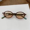 Y2K Retro Oval Frame Sunglasses Sweet Cool Girls Black White Eye Glasses Vintage Simple Women Plain Glasses Eyewear