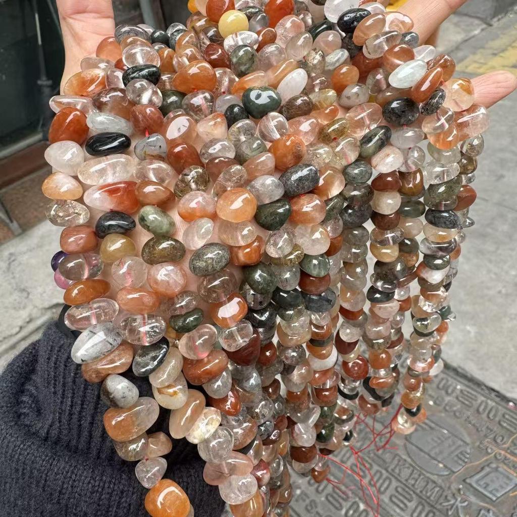 Natural Rutilated Quartz Irregular Loose Beads for DIY Jewelry