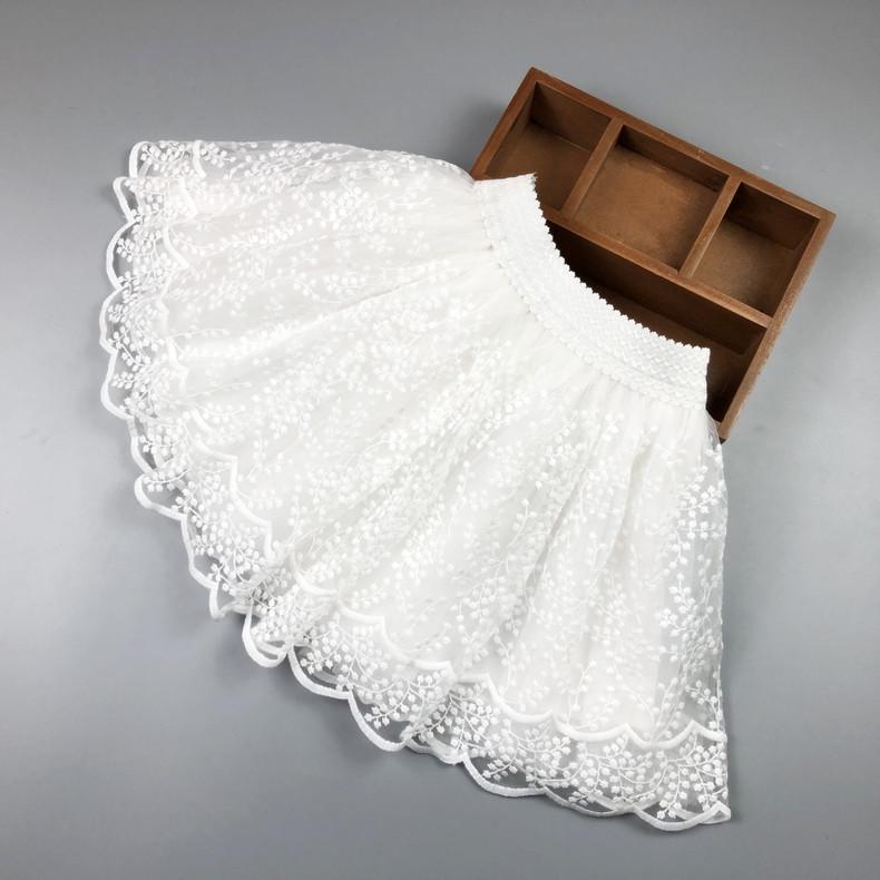 Girls' Lace Trim Short Skirt - Mesh Puffy Skirt for Toddlers & Kids