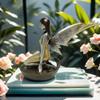 Resin Angelic Statue Flower Girl Decorative Ornament High Decorative Figurine for Christmas and Thanksgiving Day