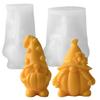 Halloween Pumpkin Gnome Candle Mold DIY Aroma Wax Plaster Resin Spooky Decor Gift Craft Party Favors