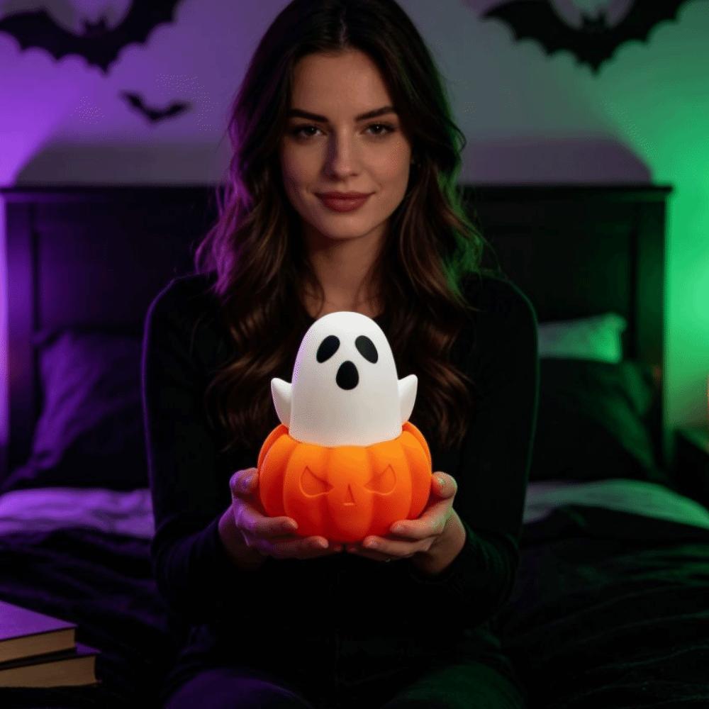 Tap Control Ghost Night Light Light Up Ghost Lamp Halloween Night Light Indoor Decoration