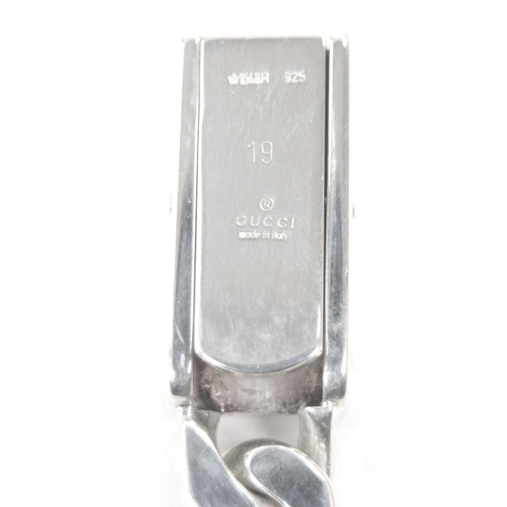 Great GUCCI Bracelet Kihei Chain Silver SV925 Mens Used