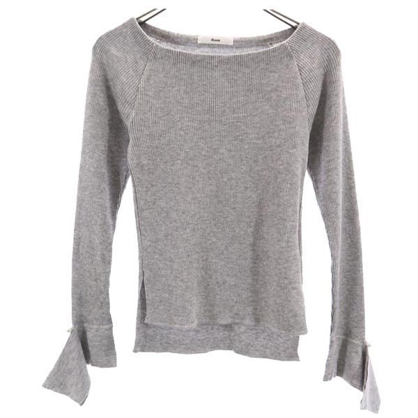 

Rene wool blend Long sleeve Rib knit Cut 36 Gray Women Used