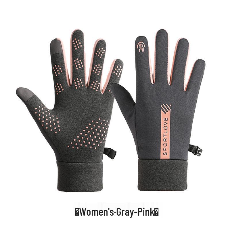 Fleece-Lined Waterproof Touchscreen Cycling Gloves for Men and Women