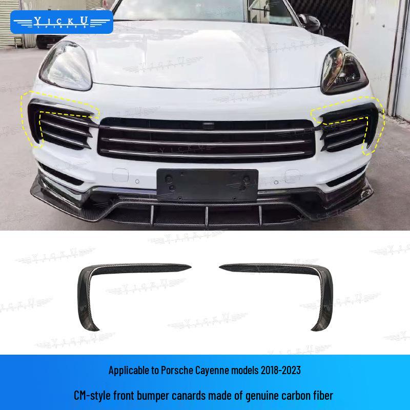Porsche Cayenne 18-23 CM Model Upgrade Kit: Front/Rear Lip, Side Skirts, Spoiler, Fender Flares