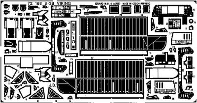Eduard Lockheed Viking Ätzteile Kunststoffmodellbauteile EDU72168 1/72 S-3B (für Hasegawa)