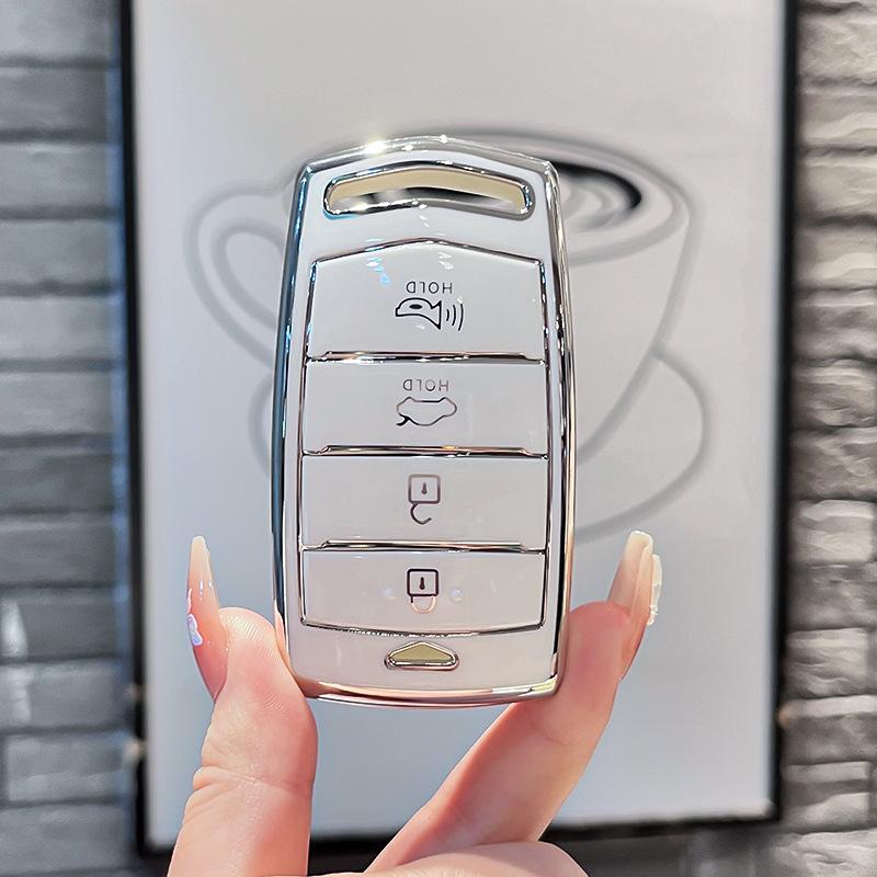 Tpu Car Remote Key Case Cover Protect Shell Fob For Hyundai  Genesis G70 G80 Eq900 G90 3 4 Bottons Accessories