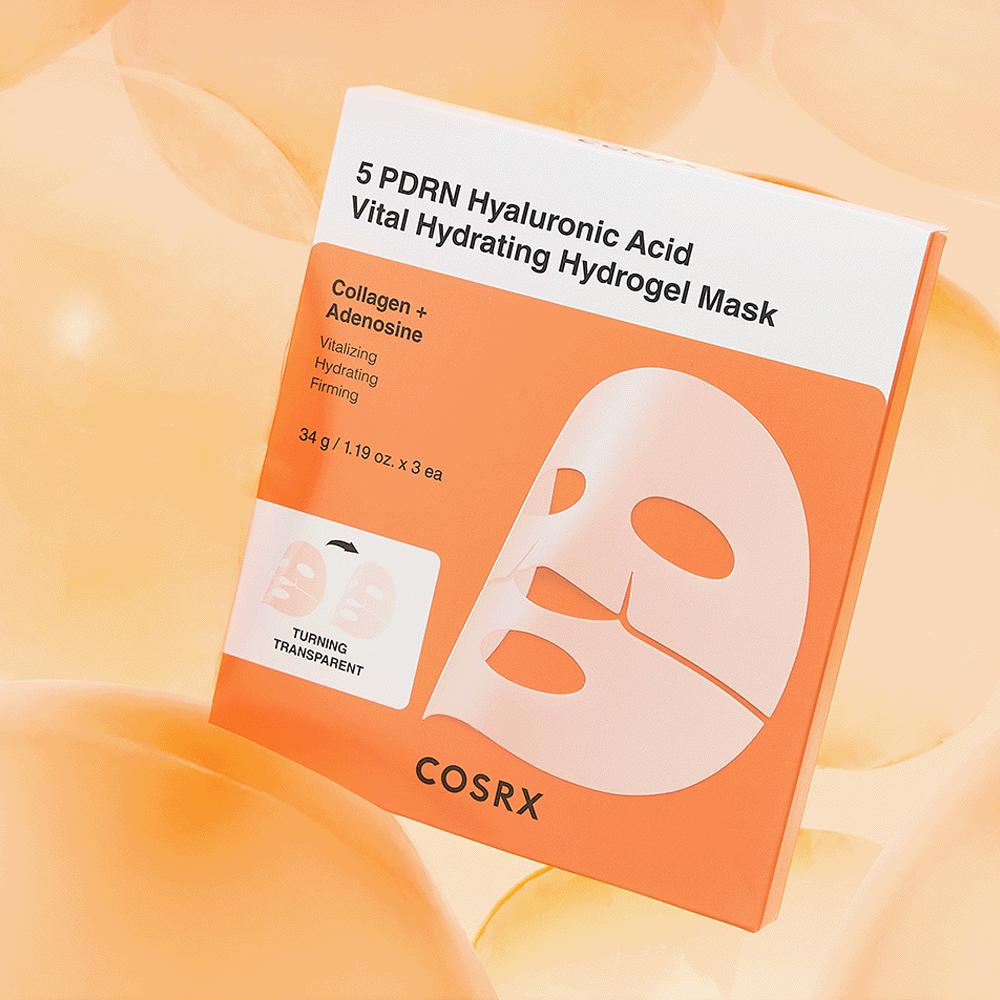 [COSRX] 5 PDRN Hyaluronic Acid Vital Hydrating Hydrogel Mask 34g*3EA