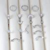 1Set Stainless Steel Eyebrow Pins, Ear Barb Pins, Zirconium Piercing Accessories