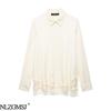 2026 Spring European & American Style Versatile Lace Silk Satin Shirt