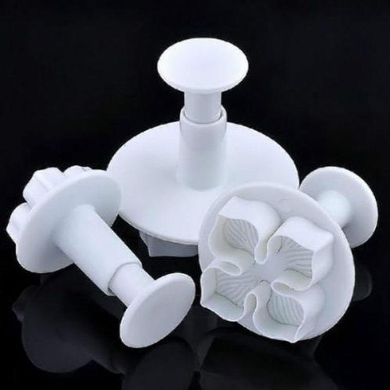 3 sztuk/zestaw silikonowe ciasto kremówki dekorowanie SugarCraft tłok nóż kwiat kwiat formy