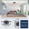 NETTLIFE Silent Ceiling Fan with LED Lighting, 3000-6500K, Remote Control Timer, 6 Speeds, Bedroom/Living Room