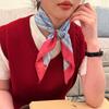 55*55cm Cotton Linen Square Scarf Women soft Neck Tie Female neckerchife Summer Sunscreen Hair Bandanas Female Foulard Hijab