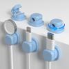 6pcs Adhesive Desktop Cable Organizer Rotatable Adjustable Under Desk Wire Holder Wall Mount Anti-Slip Cord Cable Organizer